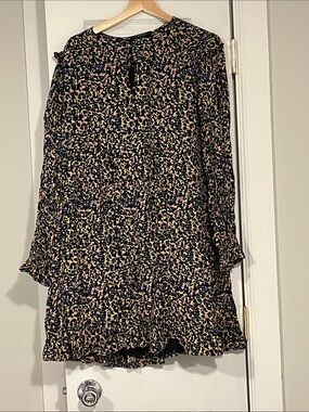 Scotch & Soda Black Mini Skirt with Pink Yellow and Blue Floral Print